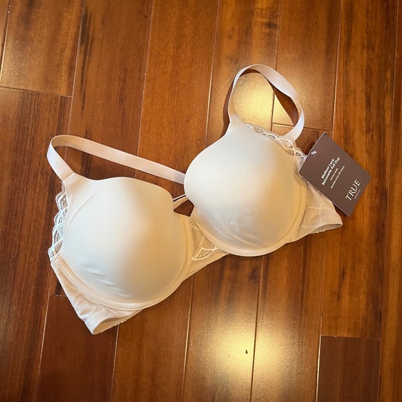 True & Co. Other - True & Co 38D Bra Madison Lace Balconette Full Cup Beige Nude Underwire New